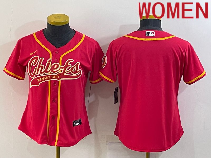 Women Kansas City Chiefs Blank Red 2022 Nike Co branded NFL Jerseys->kansas city chiefs->NFL Jersey